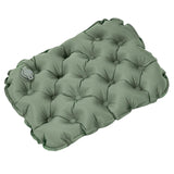 Maxbell Inflatable Seat Cushion Folding Soft Stadium Seat Pad for Walking Beach Lawn olive green