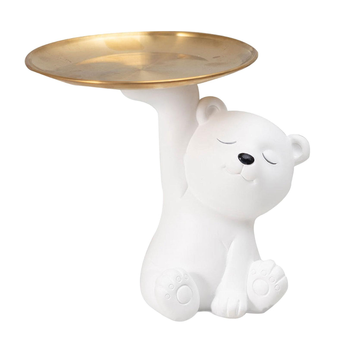 Maxbell Maxbell Bear Statue Storage Tray Figurine Jewelry Rings Key Holder Desktop Organizer