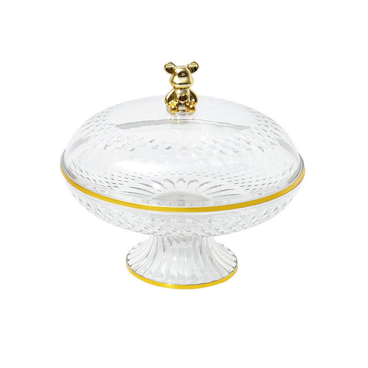 Maxbell Fruit Plate with Lid Dustproof Cake Stand for Afternoon Tea Banquet Holidays S