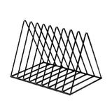 Maxbell Metal  Desktop Storage Book Rack Magazine Newspaper Holder Black-L