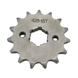 15T 428 Chain/Pitch 20mm Front Sprocket Cog for Pit Trail Dirt Bike ATV Quad