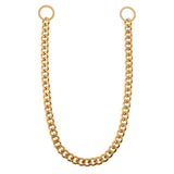 Maxbell Maxbell Large Stainless Steel Dog Cuban Link Collar Necklace Chain Gold 24 inch