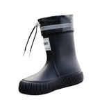 Maxbell Rain Boots for Women Wellies Fashion Garden Boots for Fishing Outside Travel Black