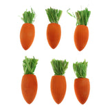 Maxbell Maxbell 6 Pcs Natural Wooden Carrot Chew Toy for Small Pet Hamster Rabbit Guinea Pig