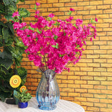 Maxbell 20pcs Artificial 26" 66cm Spring Peach Blossom Cherry Plum Silk Flowers Rose+WHT