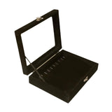 Maxbell Jewellery Storage Organiser Jewelry Display Case Store Stackable Jewelry Box Black S