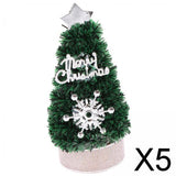 Maxbell 5x1/12 Miniature Christmas Tree Doll House Accessories for Boys Birthday Gifts Silver
