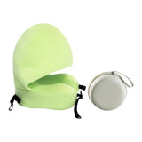 Maxbell Travel Pillow Convenient Storage for Car Airplane Ergonomic Airplane Cushion green