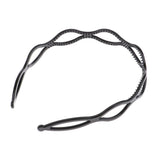 Maxbell Handmade Hair Band Hollow Wave Hair Hoop Headband Hair Accessory Black