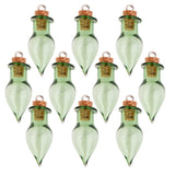 Maxbell 4x10 Glass Cork Tear Drop Jars Vial Wishing Bottles w/ Loop DIY Pendant Green