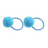 Maxbell Girls Headdress Kids Hair Ball Hair Band Lovely Plush Hair Ties Blue
