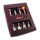 Maxbell Halloween Spoon and Fork Set Reusable Decor DIY Gift for Dessert Jam Holiday Silver with 4pcs