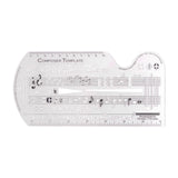 Maxbell Composing Template Stencil Measuring Ruler Multifunction Staff Drawing Ruler A