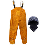 Cowhide Leather Welding Overalls Hat for Men Heat-resistant Flame-resistnat