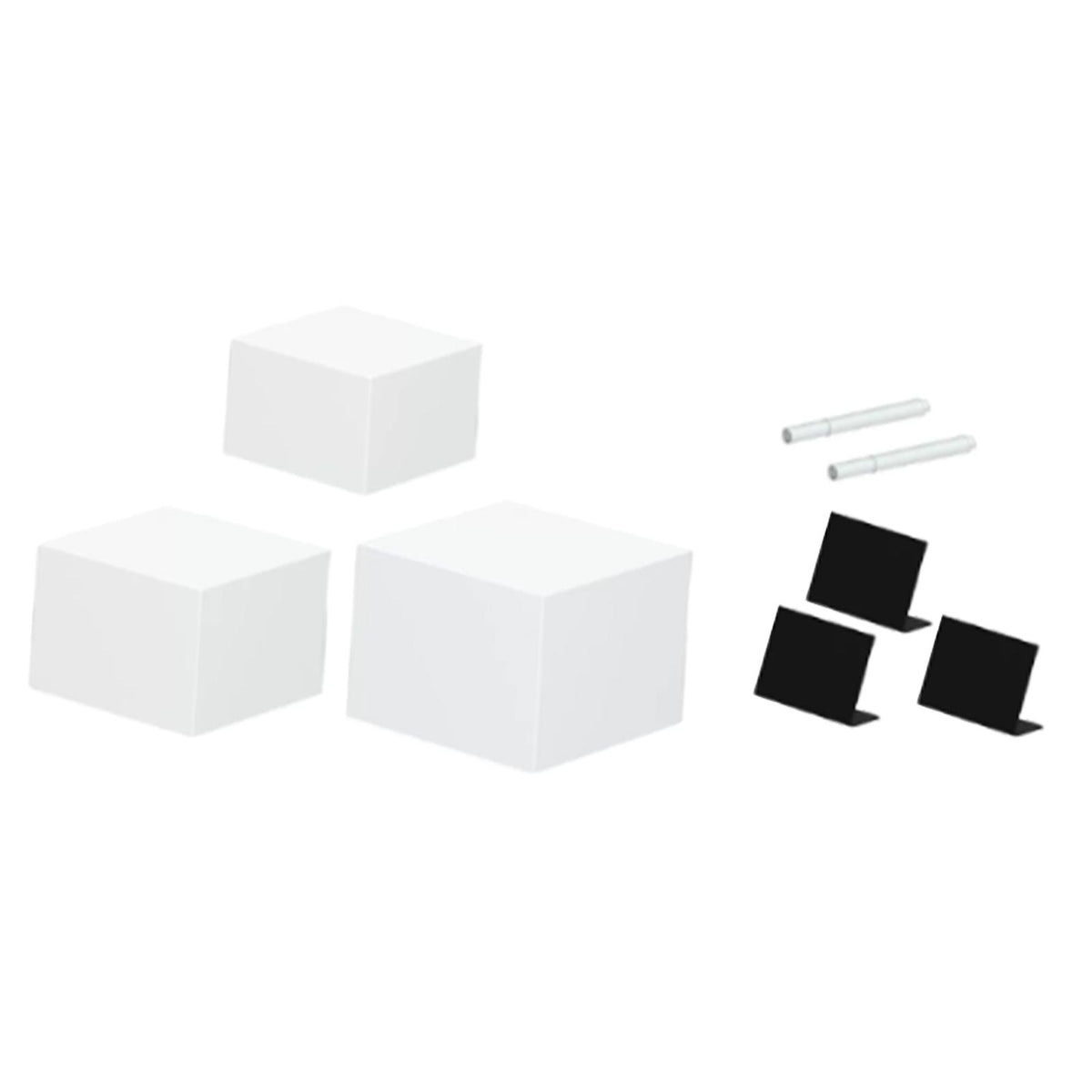 Maxbell 3Pcs Acrylic Boxes for Display Buffet Riser for Cake Collection Collectibles