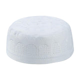 Maxbell 3xIslamic Muslim Mens Prayer Kufi Hat Skull Cap Turkish Namaz Topi White