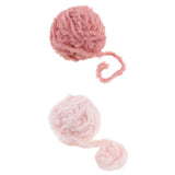 Maxbell 2pcs 32 Meters Soft Fur Yarn for Crocheting Knitting Coral and Pink