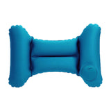 Maxbell Inflatable Travel Pillow Compact Cushion for Business Trip Traveling Fishing Milk Silk Sea Blue