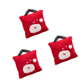 3Pcs Christmas Plush Throw Pillow Holiday Party Creative Soft Stuffed Pillow Santa Claus