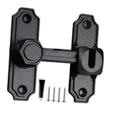 Maxbell Barn Door Lock Portable Stylish Flip Latch for Sliding Doors Bathroom Closet Black