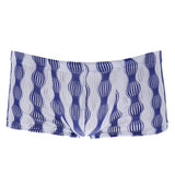 Maxbell Sexy Low Waist Men's Flat Pants Boxer Underwear Mesh Underpants 28 Blue - Aladdin Shoppers