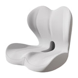Maxbell Sitting Ergonomic Cushion Breathable Back Rest Memory Foam Seat Back Cushion Light Gray