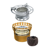 Maxbell Alcohol Furnace Aluminum Alloy Windproof Portable for Travel BBQ Backpacking Yellow