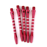 Maxbell 10Pcs Aluminium Dart Stems Re-Grooved Striped 2BA Thread Dart Accessory