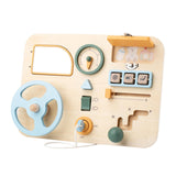 Maxbell Car Driving Steering Wheel Toy Wooden Busy Board Toy for Kids for Home Plane
