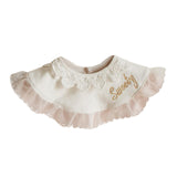 Maxbell Muslin Bandana Drool Bibs Handmade Drool Burp Bibs for Infant Birthday Gifts White