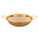 Maxbell Kitchen Colander Strainer Mesh Colander Basin for Vegetables Spaghetti Berries Golden