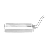 Maxbell Fried Egg Ring Muffin Omelette Ring for Griddle Pan Crumpet Ring Rectangular Silver handle