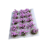 Maxbell DIY Miniature Flower Cluster for Scenery Landscape Sand Table Train Railroad Deep Purple