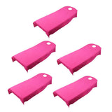 Maxbell 5 Pieces Soft Beauty Massage SPA Bed Cover Sheet With Breath Hole Hot Pink