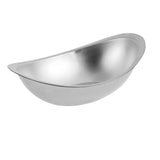 Maxbell Oval Serving Bowl Mixing Bowl Salad Bowl for Snack Restaurant Small Portions argent