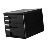 Maxbell 4 Drawer Storage Organizer Bedroom Black Garage Desktop File Storage Cabinet black
