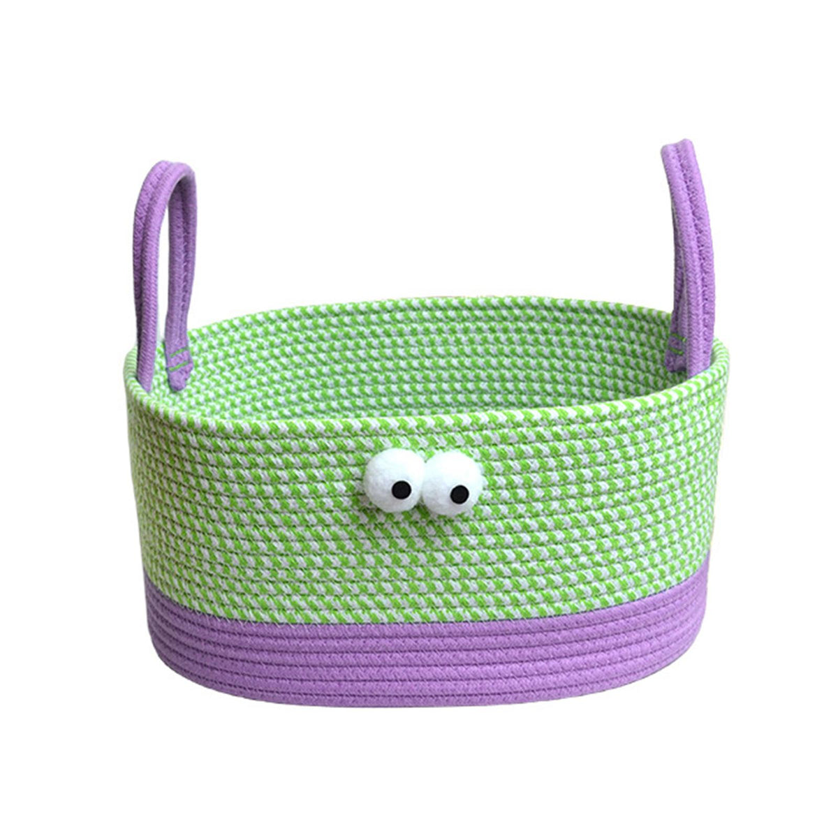 Maxbell Desktop Organizer Box Lightweight Keeping Basket for Candy Snacks Purple and Green