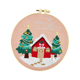 Maxbell Christmas Embroidery Kit for Beginner with Instruction Starters Cross Stitch House