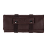 Maxbell Maxbell Durable Artificial Leather Hair Cutting Scissors Pouch Reelable Bag Coffee