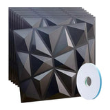 Maxbell 50Pcs 3D Wall Panels Ornament Square Home Office Decor for Living Room Hotel