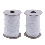 Maxbell 50 Yards Press Studs Snap Fastening Tape Sewing For Duvet Covers White - Aladdin Shoppers