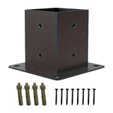Post Base Woodworkings DIY Pergola Projects Wooden Beams Post Screw Hardware