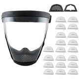 Maxbell Face Cover Reusable Anti Fog Face Cover for Weed Whacking Unisex and Adult Black Frame