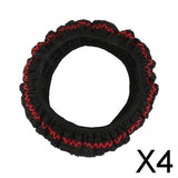 Maxbell 4xBreathable Car Steering Wheel Cover Black+Red 38cm Anti-slip Universal