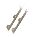Maxbell 2x Stainless Steel Cover Easy to Clean for Restaurant Dining Room Countertop Argent