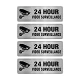 Maxbell 4Pcs 24 Hour Video Surveillance Sign Monitored Signs for House Indoor Office