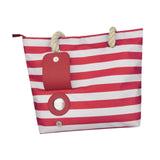 Maxbell Wine Carrier Zipper Closure Lady Wine Cooler Bag for Outdoor Dinner Camping Red