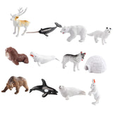 Maxbell 12x Arctic Animal Toys Development Playset for Holiday Kindergarten Festivals