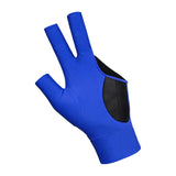 Maxbell Three Fingers Billiard Glove Non Slip Left Hand for Women Men Indoor Playing blue