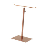 Maxbell Purse Display Stand Metal Aesthetic Double Hook Handbag Rack for Retail Shop Rose Gold
